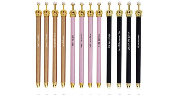 Crown Ink pen and pen holder set - Bossy Plans