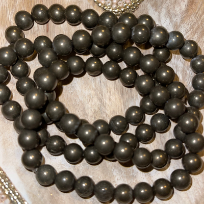 Pyrite 8mm bracelet (strength + will power)