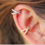 Criss Cross Diamond Ear Cuff - Bossy Plans