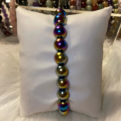 Rainbow Hematite Bracelet 8mm (dissolve negativity) - Bossy Plans