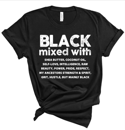 Black Mixed With T-Shirt - Bossy Plans