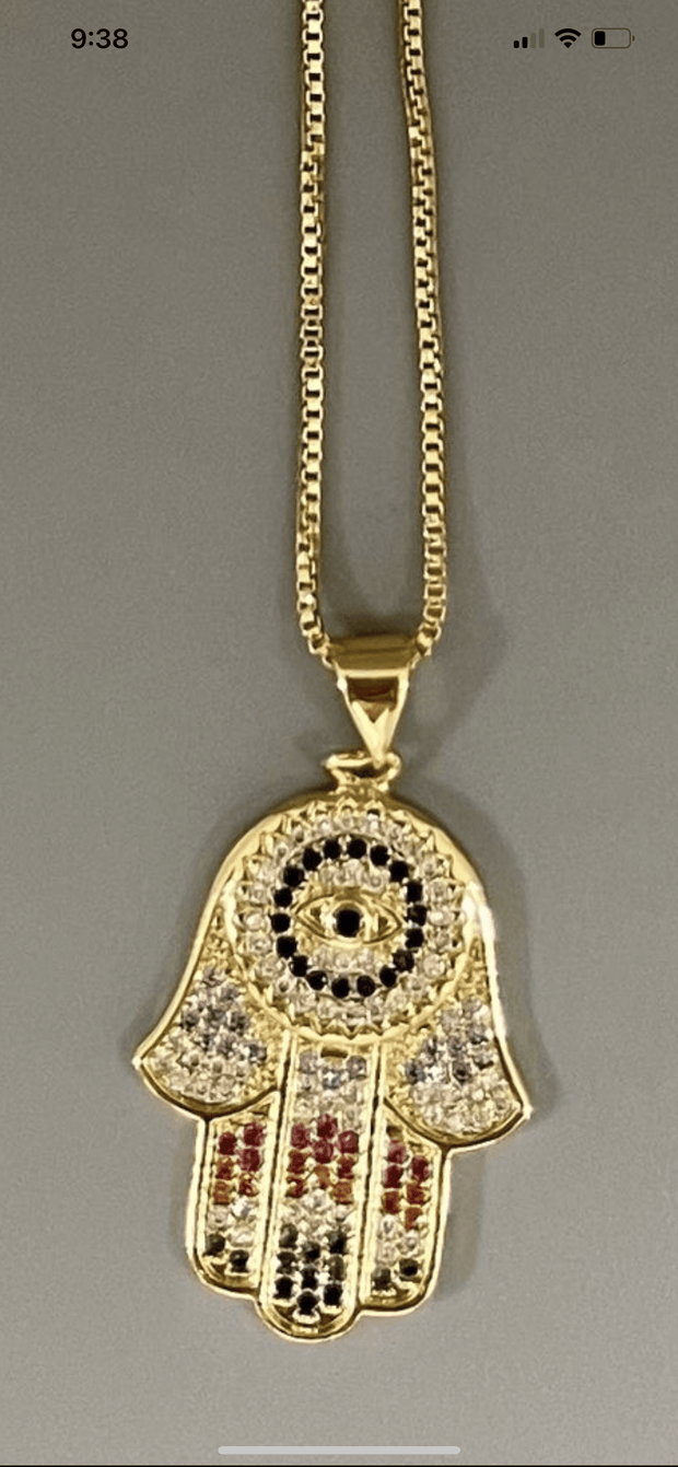 Hamsa Evil Eye Necklace and Charm - Bossy Plans
