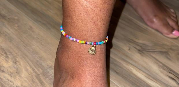 Sea shell beaded anklet - Bossy Plans
