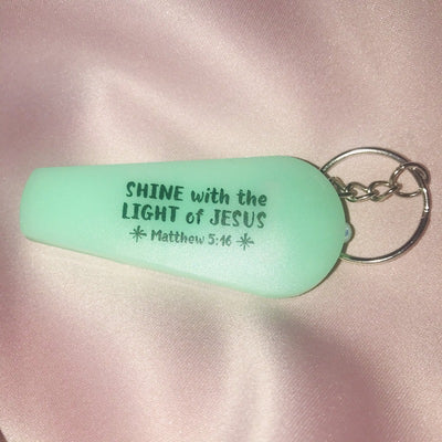 Shine with the light of Jesus keychain - Bossy Plans